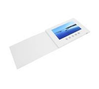 Tarjeta de felicitación de video con pantalla LCD a color, altavoz de 128 MB, paquete de calcomanías de memoria, promoción de medios de boda, folleto electrónico (5 pulgadas)