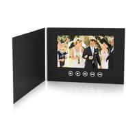 Tarjeta de felicitación de video con pantalla LCD, tarjeta de promoción empresarial personalizable, compatible con formatos de video MP4, AVI, WMV, para bodas, restaurantes, boutiques, publicidad (10