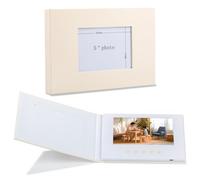 Tarjeta de felicitación de video de lino A5 con inserto de fotos, pantalla IPS HD de 7 pulgadas, memoria de 4 GB, batería de 1500 mAh, USB-C, perfecta para bodas, cumpleaños y regalos corporativos