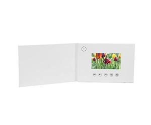 Tarjeta de Felicitación de Video, Tarjeta Electrónica con Pantalla LCD, Alta Definición de 1280x720, Compacta y Portátil, Se Puede Utilizar como Publicidad Comercial y Marketing, (Batería de Iones