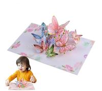 Tarjeta de felicitación desplegable 3D, tarjeta de cumpleaños de con borde dorado, tarjetas de felicitación con sobre para cumpleaños, Acción de Gracias, Navidad y deseos de recuperarse