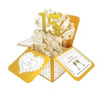 Tarjeta de felicitación desplegable de 15 años de aniversario de boda para él, gran regalo 3D de 15 años juntos para esposa, mejor idea de regalo de 15 años de casados para él y parejas