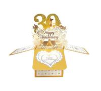 Tarjeta de felicitación desplegable de 30 años de aniversario de boda para él, gran regalo 3D de 30 años juntos para esposa, mejor idea de regalo de 30 años de casados para él y parejas