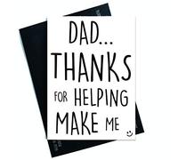 Tarjeta de felicitación divertida para el día del padre con texto en inglés"For Dad Humour Rude" (idioma español no garantizado)