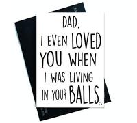 Tarjeta de felicitación divertida para el día del padre con texto en inglés "For Dad Humour Rude" (idioma español no garantizado)