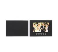 Tarjeta de Felicitación Electrónica, Libro de Video Personalizable 720p Reproducción HD con Calcomanías para la Decoración de la Boda (7 Pulgadas)