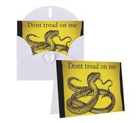 Tarjeta de felicitación en blanco de 4 x 6 pulgadas con sobres, tarjetas de agradecimiento Dont Tread On Me, tarjetas de notas, tarjetas blancas para todas las ocasiones para Navidad, vacaciones
