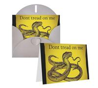 Tarjeta de felicitación en blanco de 4 x 6 pulgadas con sobres, tarjetas de agradecimiento Dont Tread On Me, tarjetas de notas, tarjetas grises para todas las ocasiones para Navidad, vacaciones