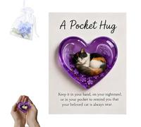 Tarjeta de felicitación - Figuras de gato durmiendo en forma de corazón como recordatorio - Cotizaciones Alentadoras Tarjeta Nota,Para Hombres Niños Niñas Jóvenes Adolescentes Abuela Mujer