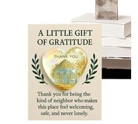 Tarjeta de felicitación, figuras de recuerdo en forma de corazón, tarjeta de regalo de agradecimiento de Acción de Gracias, mensaje sentimental reflexivo, acento decorativo coleccionable, tarjetas de
