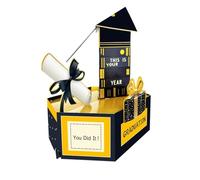 Tarjeta de felicitación genérica para diploma universitario | Tarjeta en relieve 3D - Felicitaciones graduadas - Para celebraciones, hermanos y hermanas, amigos, fiestas, cenas