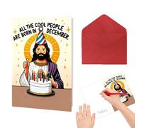 Tarjeta De Felicitación Graciosa De Jesús Nota De Broma Divertida Y