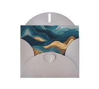 Tarjeta de felicitación gris con diseño de cuadros en blanco y perlas, hermoso bloque de notas en blanco VVXBHGR, patrón de ondas en el campo de trigo