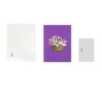 Tarjeta de felicitación hecha a mano con tulipanes y mariposas, para el día de la madre, elegante cumpleaños y aniversario, hecha a mano