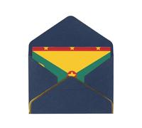 Tarjeta de felicitación horizontal de la bandera de Granada, color azul, cuidadosamente diseñada, fácil de llevar, adecuada para varios festivales