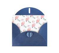 Tarjeta de felicitación impresa con diseño de flamenco pintado a mano con sobre, interior en blanco para cumpleaños, Navidad, todas las ocasiones, 15,2 x 10,2 cm