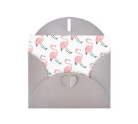 Tarjeta de felicitación impresa con diseño de flamenco pintado a mano con sobre, interior en blanco para cumpleaños, Navidad, todas las ocasiones, 15,2 x 10,2 cm