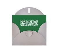 Tarjeta de felicitación impresa con la bandera de Arabia Saudita, tarjeta en blanco con sobre, diseños únicos para invitaciones a festivales