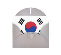 Tarjeta de felicitación impresa con la bandera de la República de Corea, tarjeta en blanco con sobre, diseños únicos para invitaciones a festivales