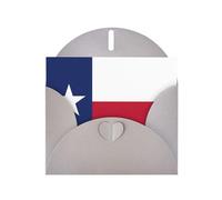 Tarjeta de felicitación impresa con la bandera de Texas, tarjeta en blanco con sobre, diseños únicos para invitaciones a festivales