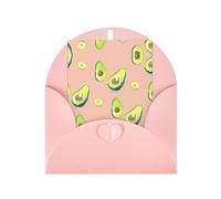 Tarjeta de felicitación impresa con muchas imágenes de aguacate para el Día de la Madre, Navidad, papel perlado de 4 x 6 pulgadas con sobre para cumpleaños