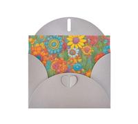 Tarjeta de felicitación impresa de color brillante con sobre, diseños únicos para invitaciones a festivales