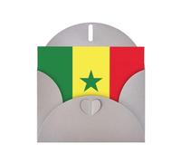Tarjeta de felicitación impresa de la bandera de Senegal con sobre, diseños únicos para invitaciones a festivales