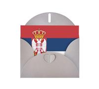 Tarjeta de felicitación impresa de la bandera de Serbia con sobre, diseños únicos para invitaciones a festivales