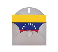 Tarjeta de felicitación impresa de la bandera de Venezuela con sobre, diseños únicos para invitaciones a festivales