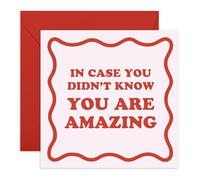 Tarjeta de felicitación inspiradora y positiva, con texto en inglés "You Are Amazing", tarjeta motivacional para él, ella, mamá, papá, hermano, hermana, mejor amiga, cumpleaños, agradecimiento o
