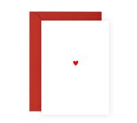 Tarjeta de felicitación minimalista de amor, corazón simple, regalos encantadores para él, ella, marido, esposa, novia, novio, cónyuge, pareja, mujeres, hombres, día de San Valentín, viene con