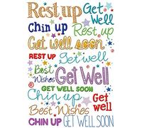 Tarjeta de felicitación moderna con texto en inglés "Get Welling" (17,7 x 12,7 cm), diseño de Piccadilly Greetings