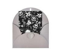 Tarjeta de felicitación navideña con estampado de calavera punk blanca para cumpleaños, Acción de Gracias, Navidad, Año Nuevo