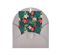 Tarjeta de felicitación navideña con estampado hawaiano de papel perlado para cumpleaños, Acción de Gracias, Navidad, Año Nuevo