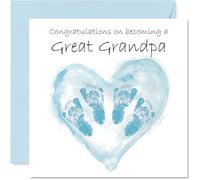 Tarjeta de felicitación para bisabuelo con texto en inglés «Twins Congrats Becoming - Well Done Felicitaciones para el nuevo bisabuelo, 145 mm, tarjetas de felicitación de bienvenida al mundo