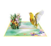 Tarjeta de felicitación para el día de la madre con sobre, diseño de pájaro, flor, para día de la madre, agradecimiento al profesor