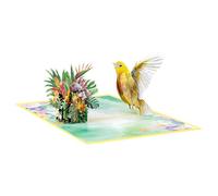 Tarjeta de felicitación para el día de la madre con sobre, diseño de pájaro y flor, para el día de la madre, regalo de agradecimiento para el profesor