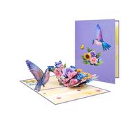 Tarjeta de felicitación para el día de la madre con sobre, diseño de pájaro y flor, para el día de la madre, regalo de agradecimiento para el profesor