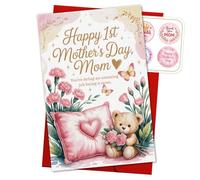 Tarjeta de felicitación para el primer día de la madre con texto en inglés «You're Doing an Amazing Job Being a Mommy to be», regalo para mamá, esposa, primera vez, nueva mamá, regalos de bebé, marido