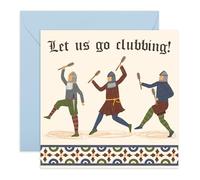 Tarjeta de felicitación para hombre, con texto en inglés "Let Us Go Clubbing", Caballeros con clubes, cumpleaños humorísticos para amigos, hermanos, colegas, amigos, amigos, niños, fanáticos