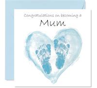 Tarjeta de felicitación para mamá con texto en inglés "Congrats Becoming - Well Done Felicitaciones para nueva mamá, 145 mm, tarjetas de felicitación de bienvenida al mundo