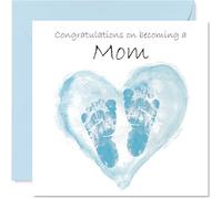Tarjeta de felicitación para mamá con texto en inglés "Congrats Becoming - Well Done Felicitaciones para nueva mamá, 145 mm, tarjetas de felicitación de bienvenida al mundo
