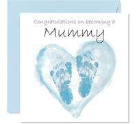 Tarjeta de felicitación para mamá con texto en inglés "Congrats Becoming - Well Done Felicitaciones para la nueva mamá, 145 mm, tarjetas de felicitación de bienvenida al mundo