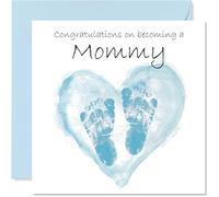 Tarjeta de felicitación para mamá con texto en inglés "Congrats Becoming - Well Done Felicitaciones para nueva mamá, 145 mm, tarjetas de felicitación de bienvenida al mundo