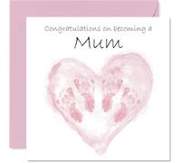 Tarjeta de felicitación para mamá con texto en inglés «Twins Congrats Becoming - Well Done Felicitaciones para nueva mamá, 145 mm, tarjetas de felicitación de bienvenida al mundo