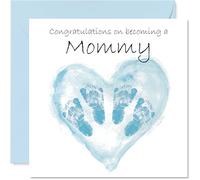 Tarjeta de felicitación para mamá con texto en inglés "Twins Congrats Becoming - Well Done Felicitaciones para nueva mamá, 145 mm, tarjetas de felicitación de bienvenida al mundo