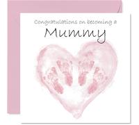Tarjeta de felicitación para mamá con texto en inglés «Twins Congrats Becoming - Well Done Felicitaciones para nueva mamá, 145 mm, tarjetas de felicitación de bienvenida al mundo