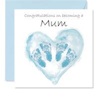 Tarjeta de felicitación para mamá con texto en inglés «Twins Congrats Becoming - Well Done Felicitaciones para nueva mamá, 145 mm, tarjetas de felicitación de bienvenida al mundo