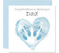 Tarjeta de felicitación para papá con texto en inglés «Twins Congrats Becoming - Well Done Felicitaciones para papá nuevo, 145 mm, tarjetas de felicitación de bienvenida al mundo