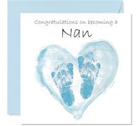 Tarjeta de felicitación para recién nacida con texto en inglés «Congrats Becoming - Well Done Felicitaciones para la nueva abuela, 145 mm, tarjetas de felicitación de bienvenida al mundo